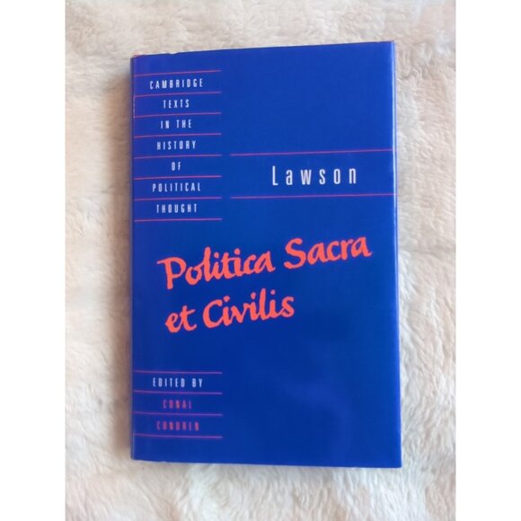 Lawson Politica sacra et civilis by George Lawson HC DJ 1992 First Ed Conden